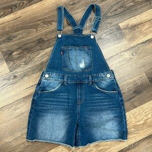 Levi’s Girls Denim Shortalls Size 16 Regular like new